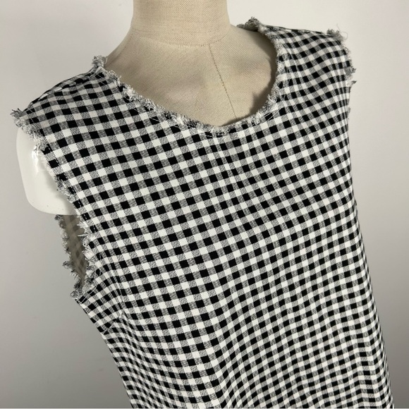 RD Style Black and White Gingham Midi Dress M - Picture 4 of 13